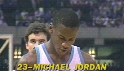 Gif of Michael Jordan shaking his head